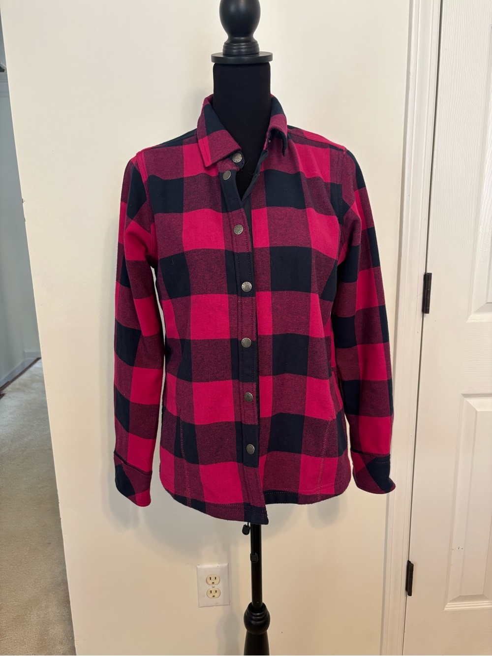 Orvis Pink and Blue Buffalo Plaid Button-Down Shirt